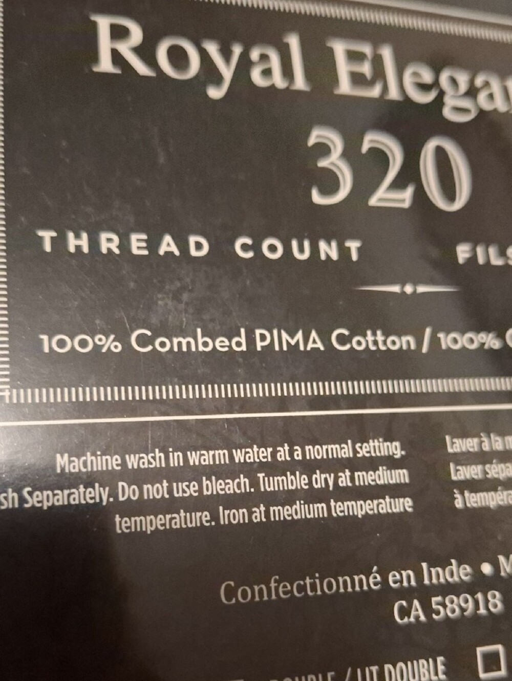 320 Thread Count White Sheet Set - Picture 4 of 4